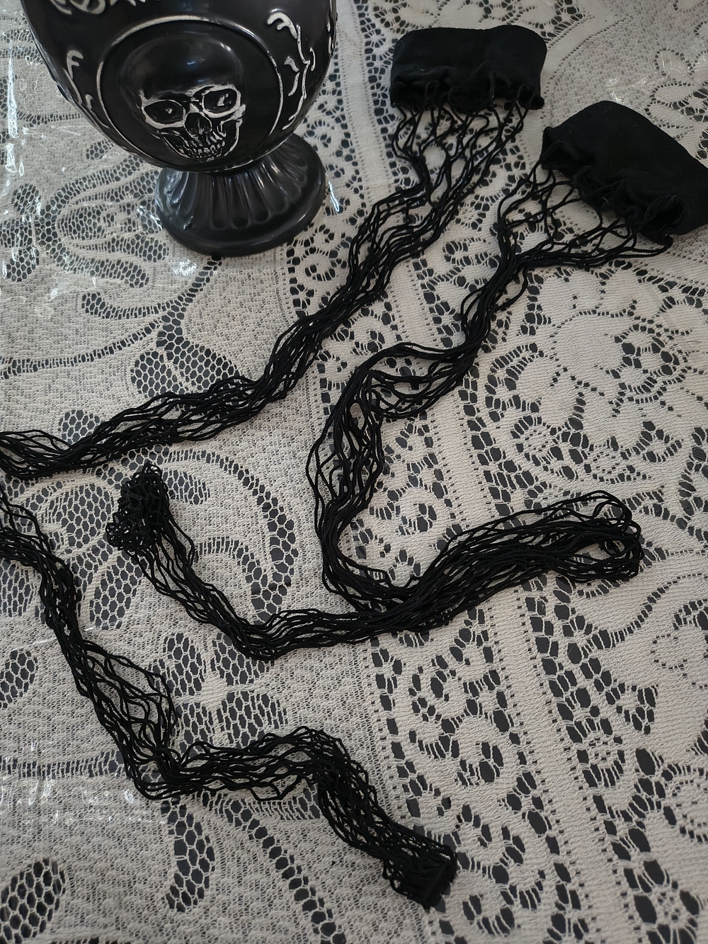 Retro Black Fishnet Thigh High Stockings Costume Cosplay Festival Rave Party